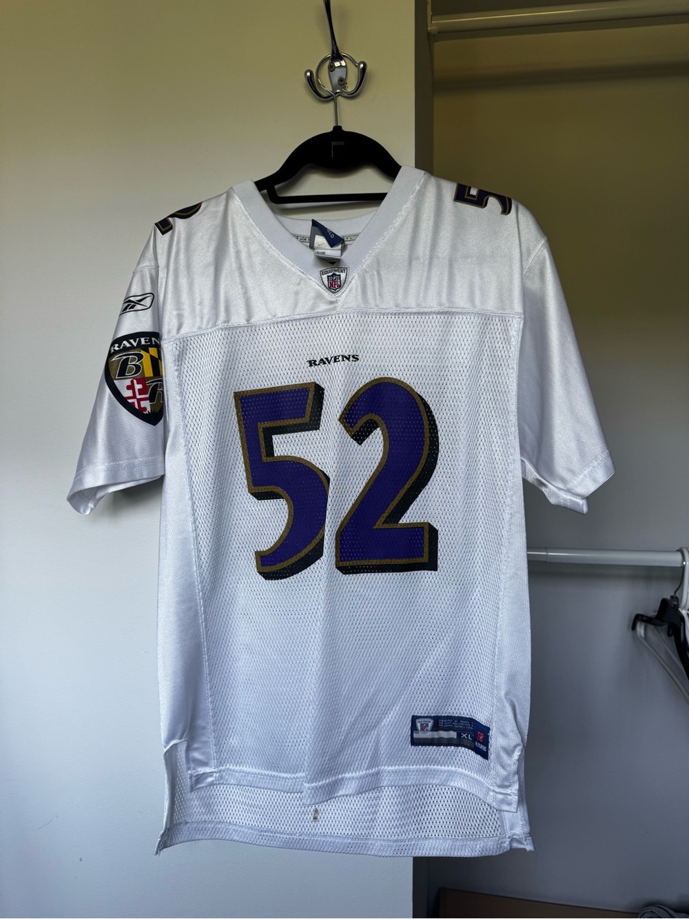 Baltimore Ravens Ray Lewis #52 White Football Jersey - Reebok